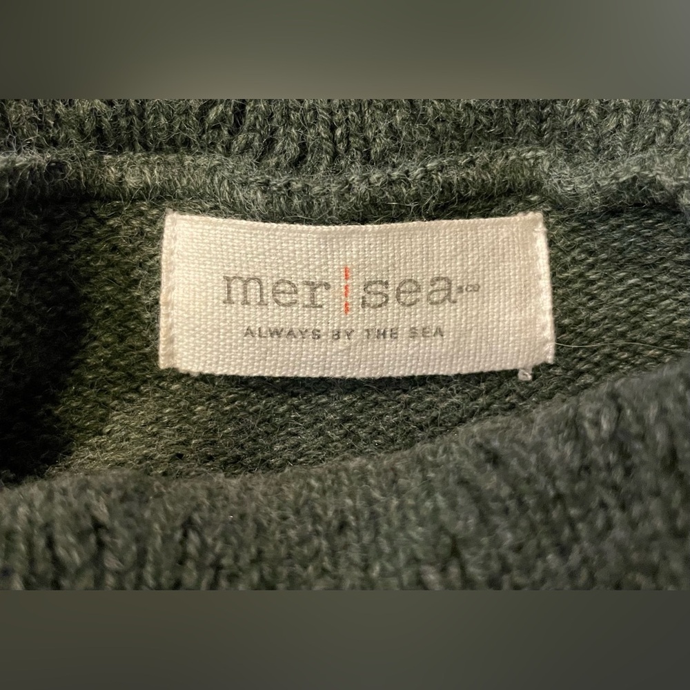 Turtleneck Cable-Knit Poncho Sweater - Green - Picture 4 of 5